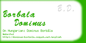 borbala dominus business card